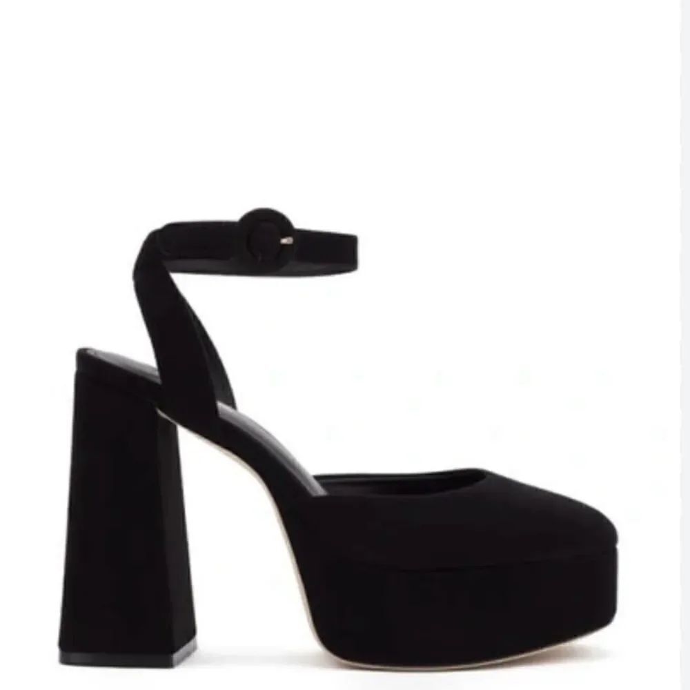 Larroude Ari Ankle Strap Platform Heels